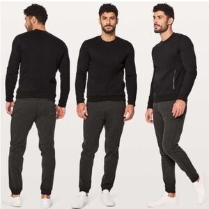 Lululemon Men’s Cross Cut Jogger Pants 29.5” Heathered Black Grey Size Small